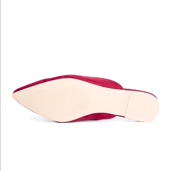 Cape Robin Wine Embroidered Suede Burlesque Western Lounge Mules 8.5 NWOT - Picture 2 of 10